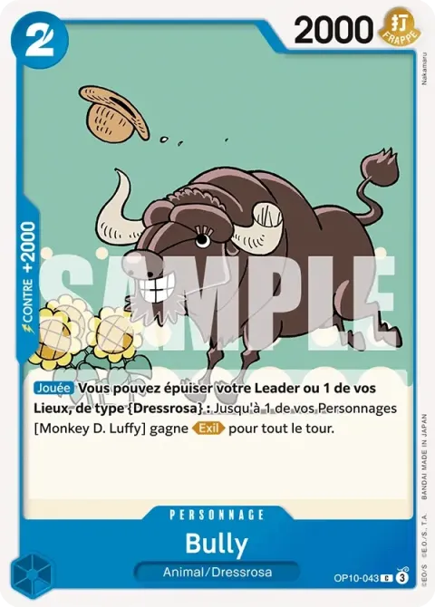 Carte One Piece Bully OP10-043, extension Sang royal