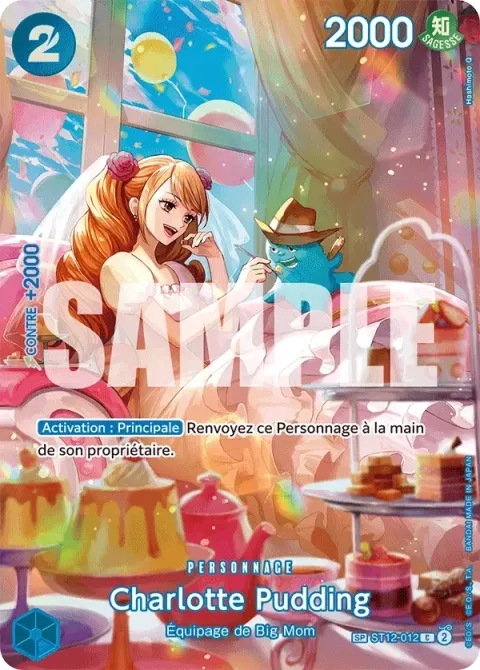 Carte One Piece Charlotte Pudding ST12-012 · parallèle, extension Sang royal