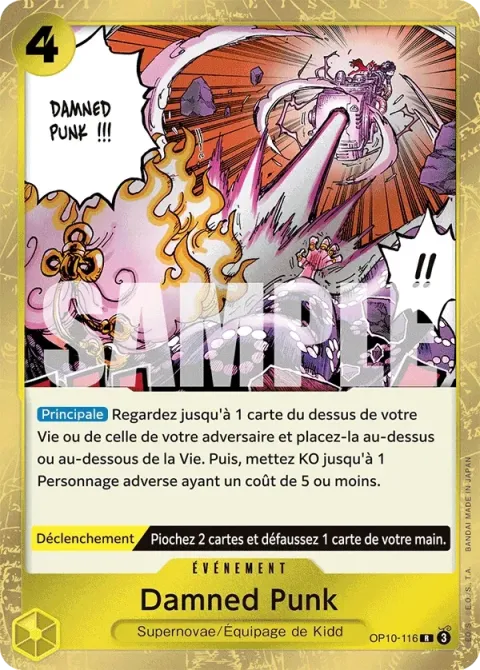 Carte One Piece Damned Punk OP10-116, extension Sang royal