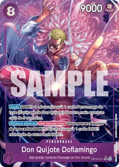 Carte One Piece Don Quijote Doflamingo OP10-071 · parallèle, extension Sang royal