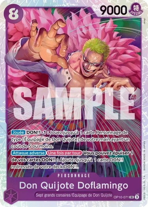 Carte One Piece Don Quijote Doflamingo OP10-071, extension Sang royal