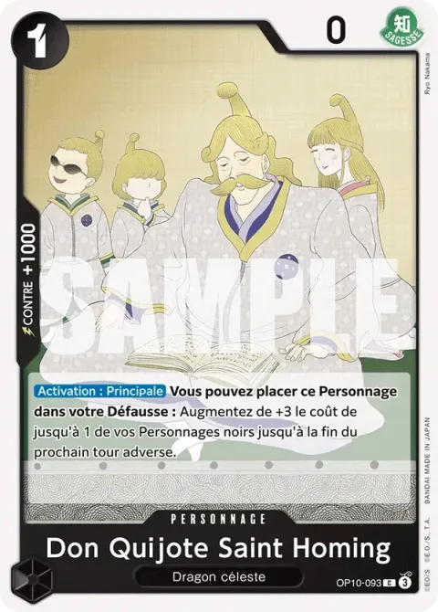 Carte One Piece Don Quijote Saint Homing OP10-093, extension Sang royal