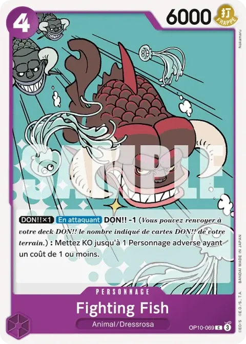 Carte One Piece Fighting Fish OP10-069, extension Sang royal