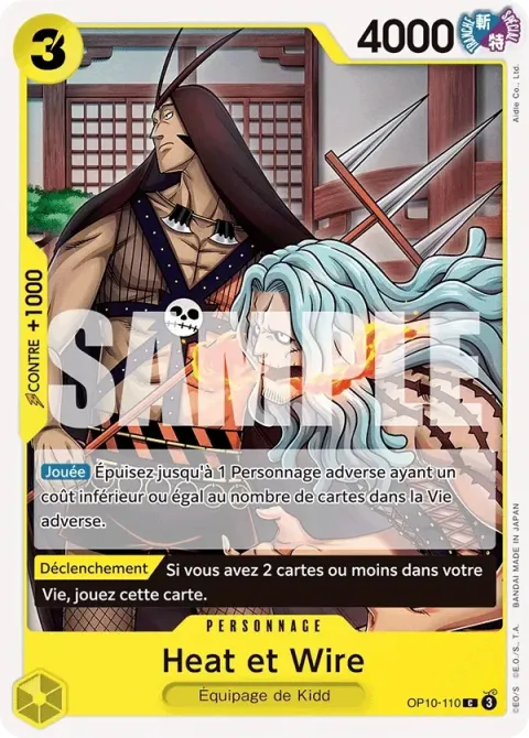 Carte One Piece Heat et Wire OP10-110, extension Sang royal