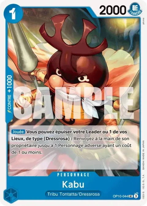 Carte One Piece Kabu OP10-044, extension Sang royal