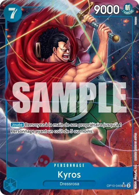 Carte One Piece Kyros OP10-046 · parallèle, extension Sang royal
