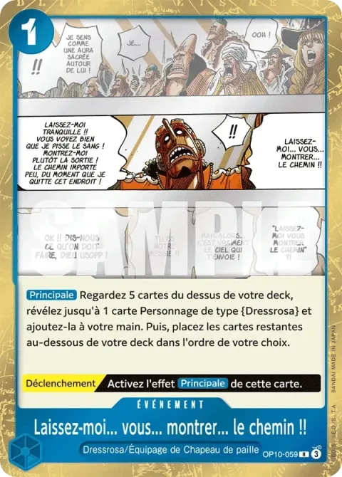 Carte One Piece Laissez-moi… vous… montrer… le chemin !! OP10-059, extension Sang royal