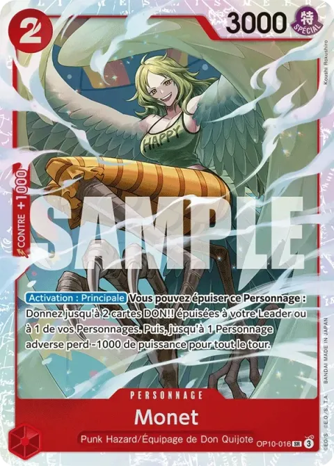 Carte One Piece Monet OP10-016, extension Sang royal
