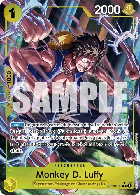 Carte One Piece Monkey D. Luffy OP10-111 · parallèle, extension Sang royal