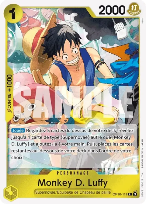 Carte One Piece Monkey D. Luffy OP10-111, extension Sang royal