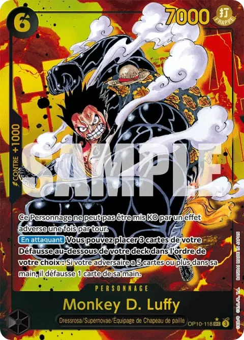 Carte One Piece Monkey D. Luffy OP10-118 · parallèle, extension Sang royal