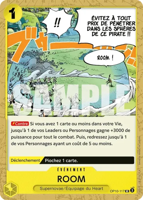 Carte One Piece ROOM OP10-117, extension Sang royal