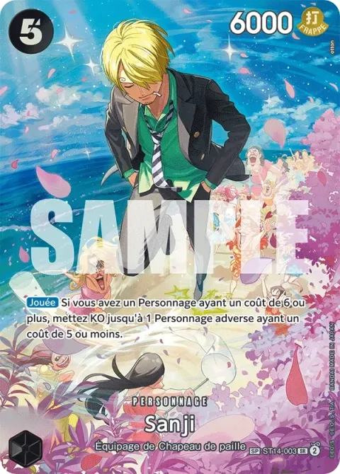 Carte One Piece Sanji ST14-003 · parallèle, extension Sang royal