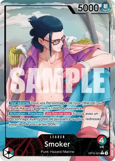 Carte One Piece Smoker OP10-001 · parallèle, extension Sang royal
