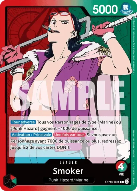 Carte One Piece Smoker OP10-001, extension Sang royal