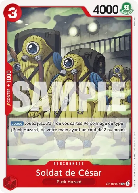 Carte One Piece Soldat de César OP10-007, extension Sang royal