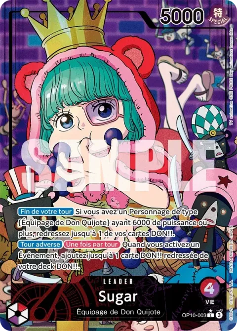 Carte One Piece Sugar OP10-003 · parallèle, extension Sang royal