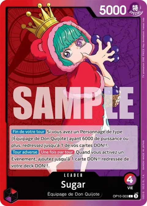 Carte One Piece Sugar OP10-003, extension Sang royal