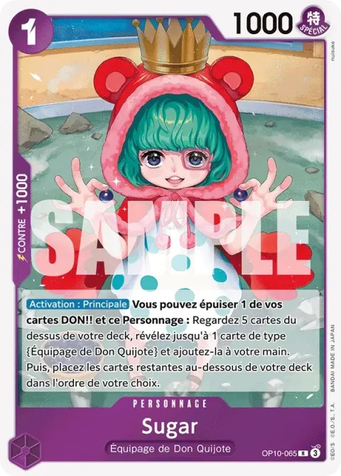 Carte One Piece Sugar OP10-065, extension Sang royal