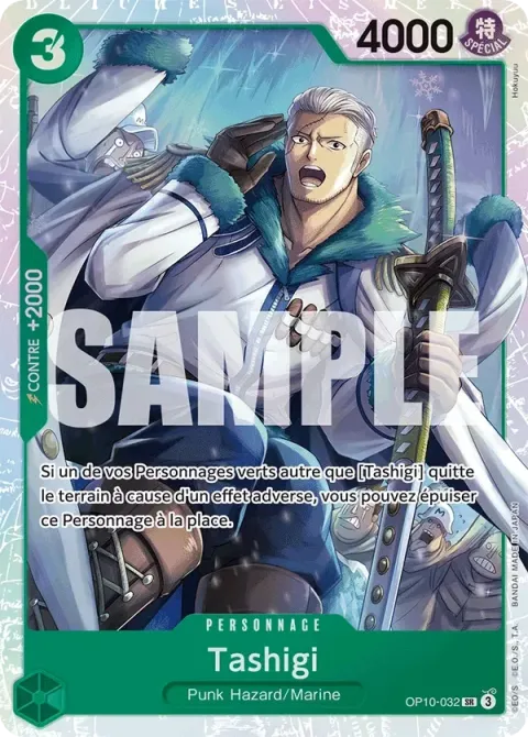 Carte One Piece Tashigi OP10-032, extension Sang royal