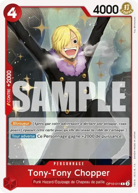 Carte One Piece Tony-Tony Chopper OP10-011, extension Sang royal