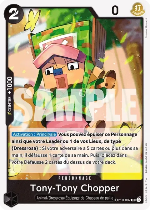 Carte One Piece Tony-Tony Chopper OP10-087, extension Sang royal