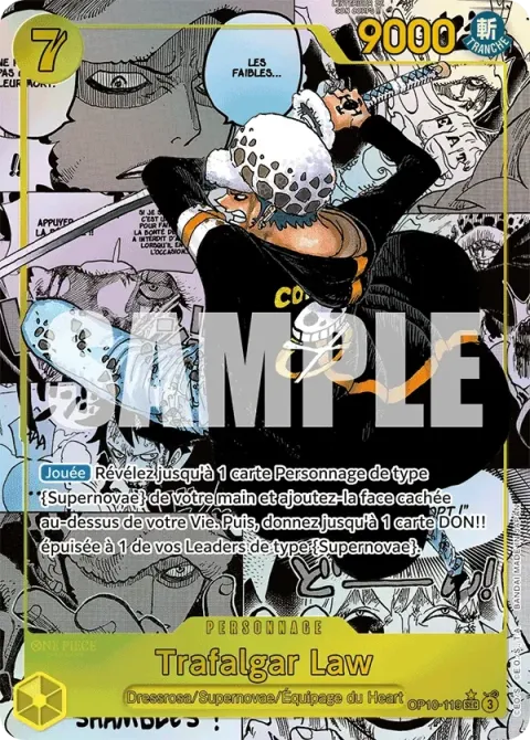 Carte One Piece Trafalgar Law OP10-119 · parallèle 2, extension Sang royal
