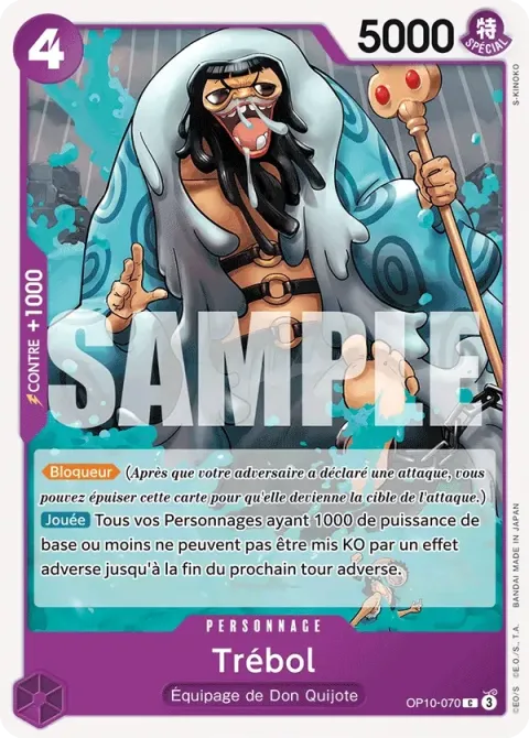 Carte One Piece Trébol OP10-070, extension Sang royal