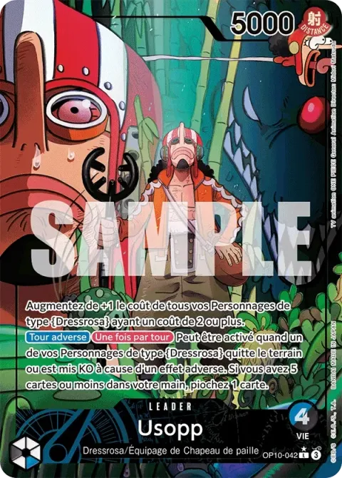 Carte One Piece Usopp OP10-042 · parallèle, extension Sang royal