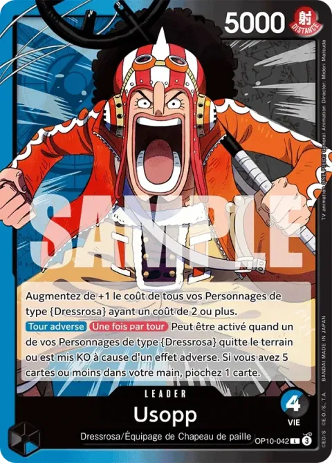 Carte One Piece Usopp OP10-042, extension Sang royal