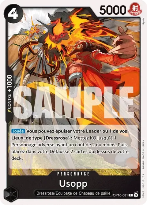 Carte One Piece Usopp OP10-081, extension Sang royal