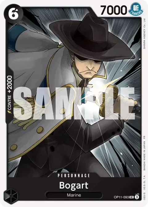 Carte One Piece Bogart OP11-093, extension Des poings vifs comme l’éclair