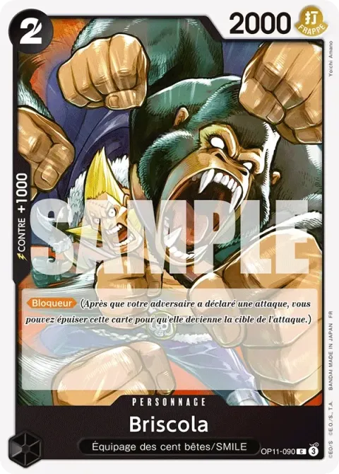 Carte One Piece Briscola OP11-090, extension Des poings vifs comme l’éclair