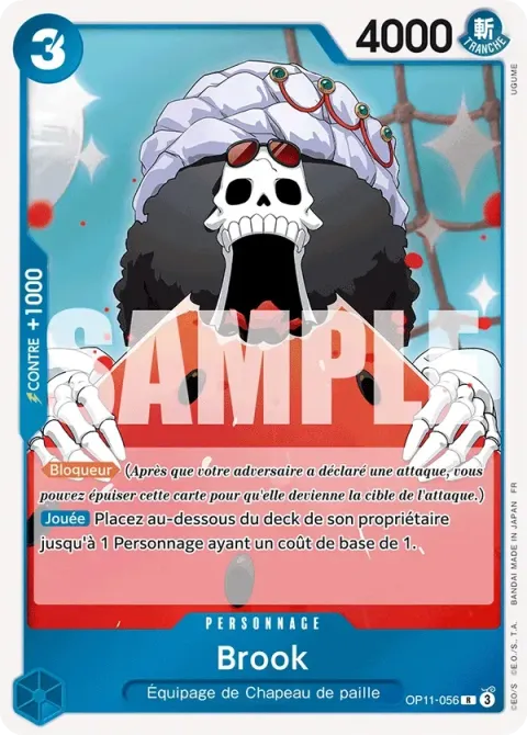Carte One Piece Brook OP11-056, extension Des poings vifs comme l’éclair