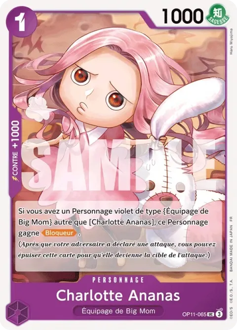 Carte One Piece Charlotte Ananas OP11-065, extension Des poings vifs comme l’éclair
