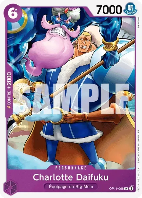 Carte One Piece Charlotte Daifuku OP11-068, extension Des poings vifs comme l’éclair