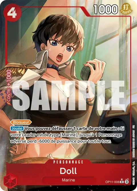 Carte One Piece Doll OP11-008 · parallèle, extension Des poings vifs comme l’éclair