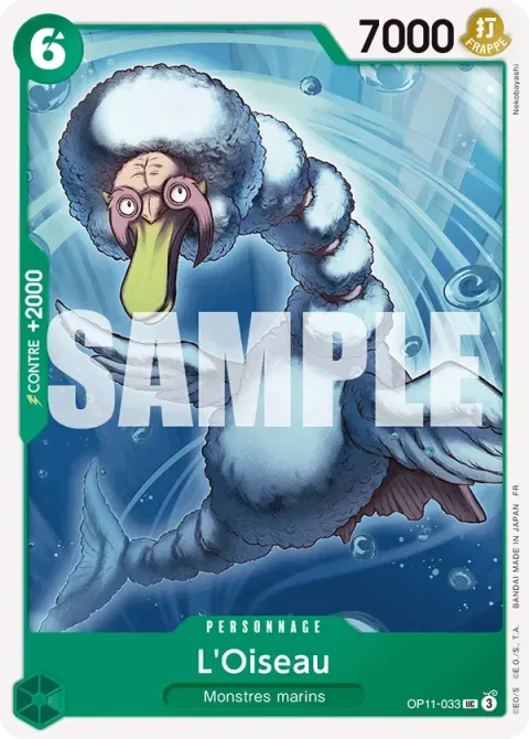 Carte One Piece L’Oiseau OP11-033, extension Des poings vifs comme l’éclair