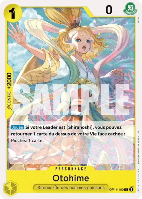 Carte One Piece Otohime OP11-100, extension Des poings vifs comme l’éclair
