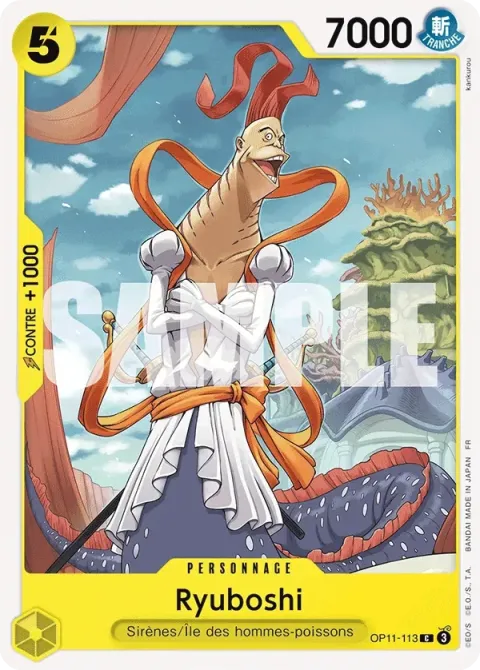 Carte One Piece Ryuboshi OP11-113, extension Des poings vifs comme l’éclair