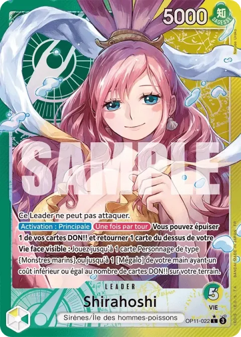 Carte One Piece Shirahoshi OP11-022 · parallèle, extension Des poings vifs comme l’éclair