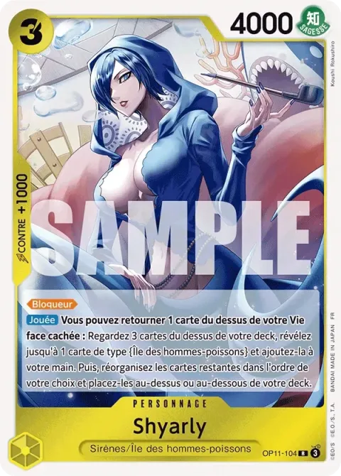 Carte One Piece Shyarly OP11-104, extension Des poings vifs comme l’éclair