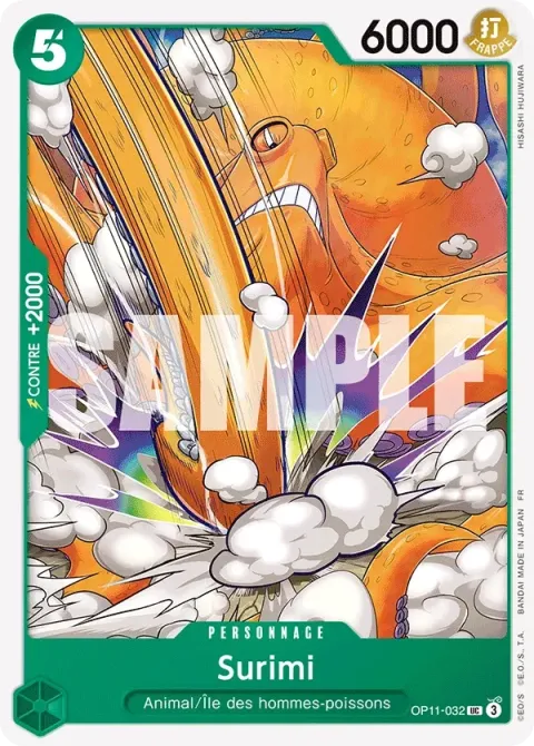 Carte One Piece Surimi OP11-032, extension Des poings vifs comme l’éclair