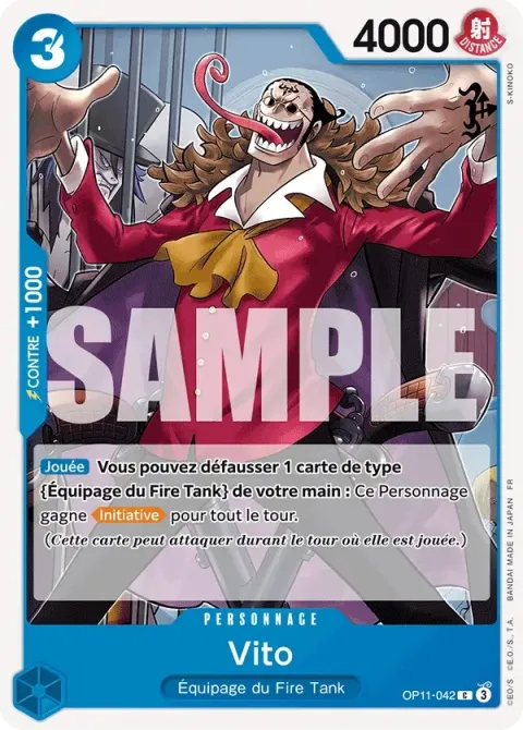 Carte One Piece Vito OP11-042, extension Des poings vifs comme l’éclair