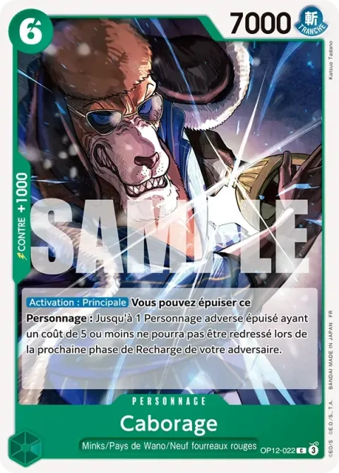 Carte One Piece Caborage OP12-022, extension L’héritage du maître