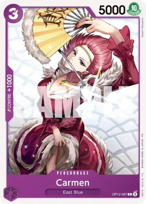 Carte One Piece Carmen OP12-067, extension L’héritage du maître