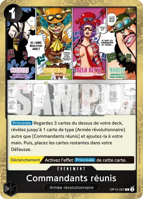 Carte One Piece Commandants réunis OP12-097, extension L’héritage du maître