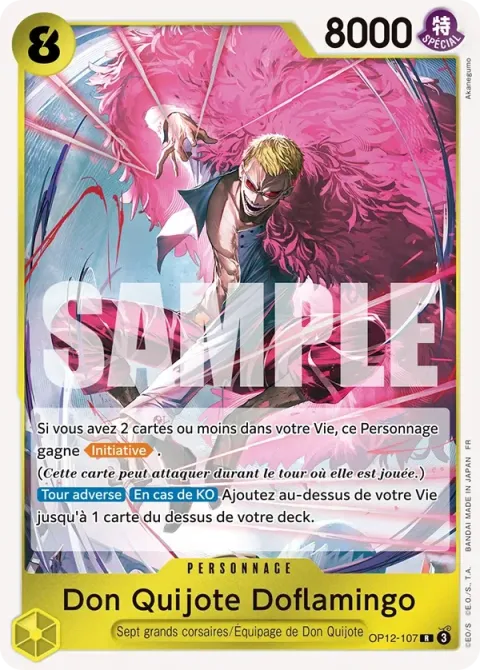 Carte One Piece Don Quijote Doflamingo OP12-107, extension L’héritage du maître
