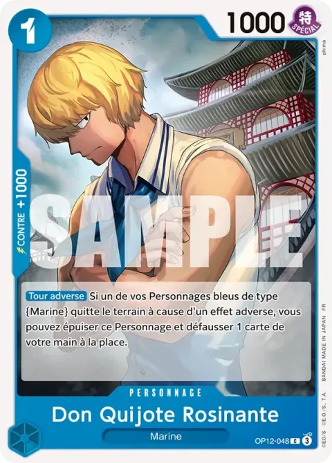 Carte One Piece Don Quijote Rosinante OP12-048, extension L’héritage du maître