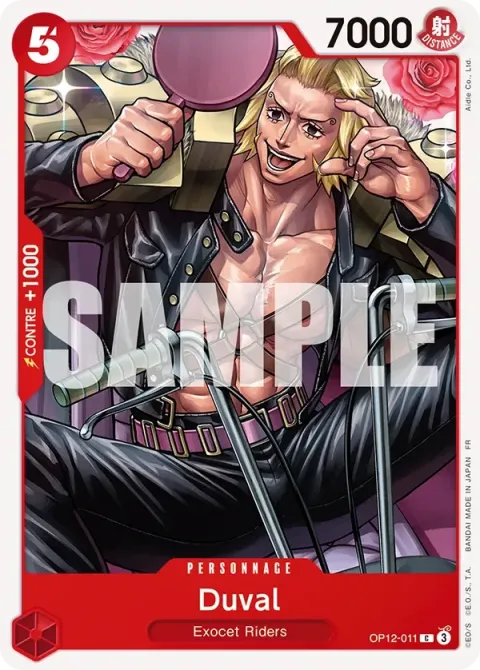 Carte One Piece Duval OP12-011, extension L’héritage du maître